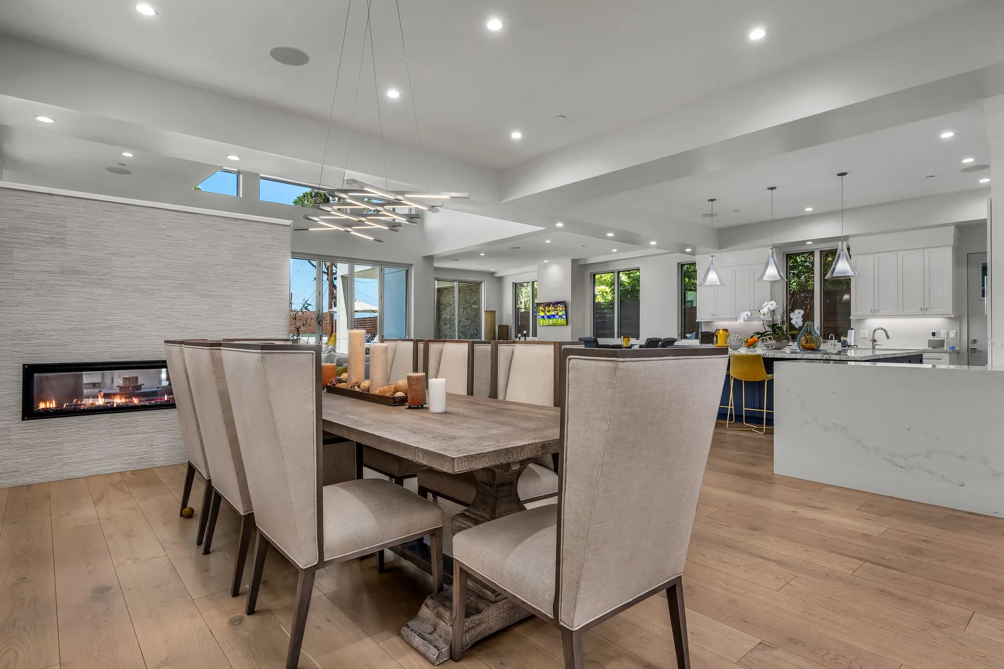 Open-concept living and dining